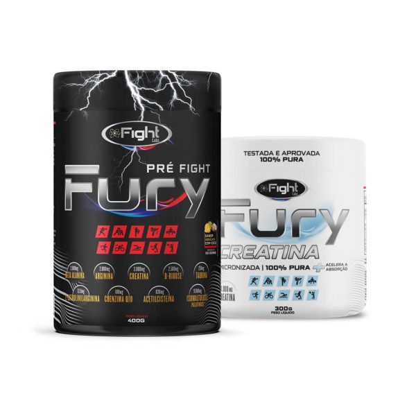 Combo Pré Treino Pré Fight Fury 400g + Creatina 300g